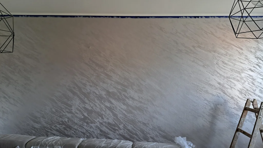 Dekorační stěrka - průběh prací